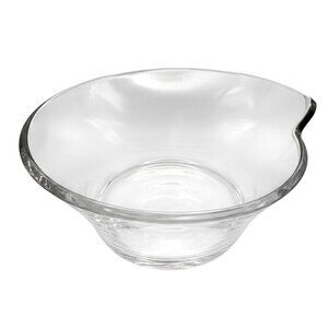 Villeroy Boch Wave Salad Bowl 7” Clear Crystal Contemporary Minimalist Dining